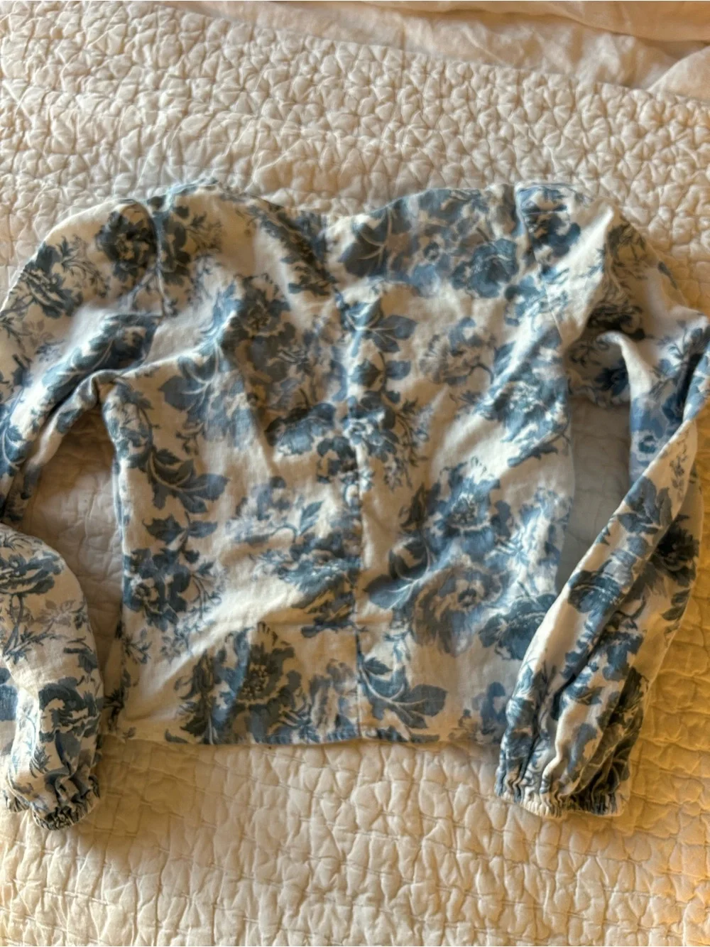 Reformation Aryn floral linen top sz6